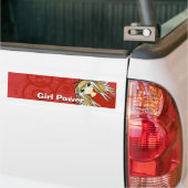Meisje Power Bumpersticker (Op Truck)