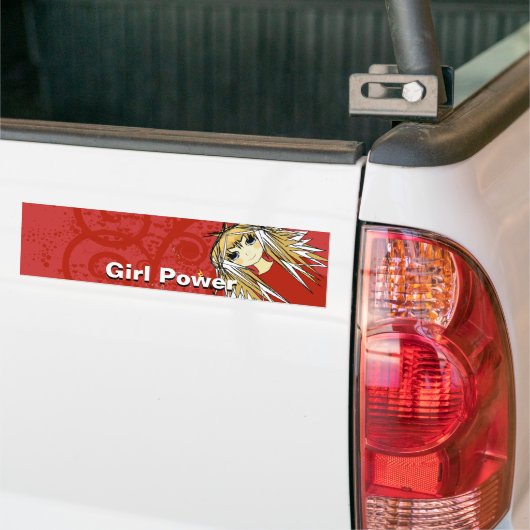 Meisje Power Bumpersticker (Op Truck)