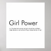 Meisje Power Definition | Feminisme Poster (Voorkant)