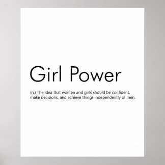 Meisje Power Definition | Feminisme Poster