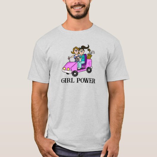 Meisje Power Golf T-shirt (Voorkant)