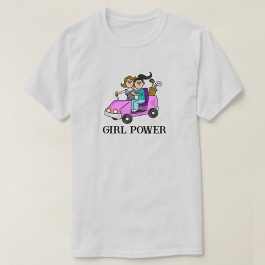 Meisje Power Golf T-shirt (Design voorkant)