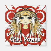 Meisje Power Magnet (Voorkant)