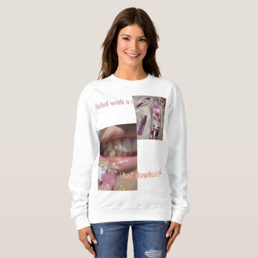 Meisje Power Merk Sweatshirt (Pinterest thema) (Voorkant volledig)