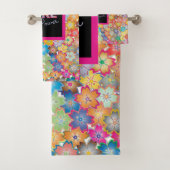 Meisje Power | Roze Meisje Mooie Wildflower Vrouwe Bad Handdoek (Insitu)