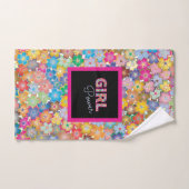 Meisje Power | Roze Meisje Mooie Wildflower Vrouwe Bad Handdoek (Handdoek)
