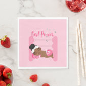 Meisje power roze servet (Insitu)