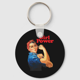 Meisje Power T Shirt Vrouwen Feminist Roar Resist  Sleutelhanger