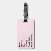 Meisje Power tekst ontwerp met sterren Bagagelabel (Achterkant verticaal)