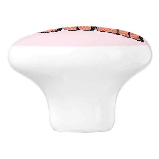 Meisje Power tekst ontwerp met sterren Keramische Knop (Zijkant)