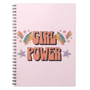 Meisje Power tekst ontwerp met sterren Notitieboek