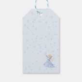 Meisje Prinses betoverd sneeuwvlok Kerstmis Cadeaulabel (Achterkant)