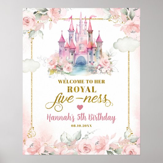 Meisje Prinses Haar Koninklijke Fiveness Welkom Te Poster (Voorkant)