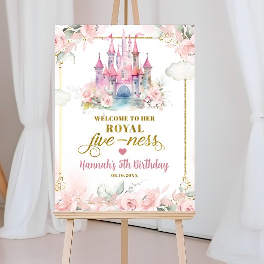 Meisje Prinses Haar Koninklijke Fiveness Welkom Te Poster