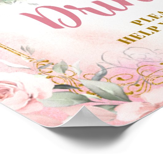 Meisje Prinses Koninklijk Kasteel 5e Verjaardag Dr Poster