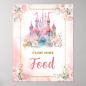 Meisje Prinses Koninklijk Kasteel 5e Verjaardag Vo Poster (Voorkant)