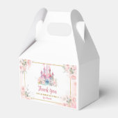 Meisje Prinses Koninklijk Kasteel vijfde verjaarda Bedankdoosjes (Achterkant)