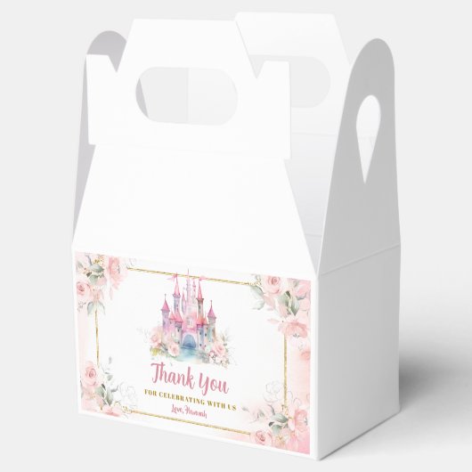 Meisje Prinses Koninklijk Kasteel vijfde verjaarda Bedankdoosjes (Geopend)