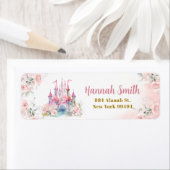 Meisje Prinses Koninklijk Kasteel vijfde verjaarda Etiket (Insitu)