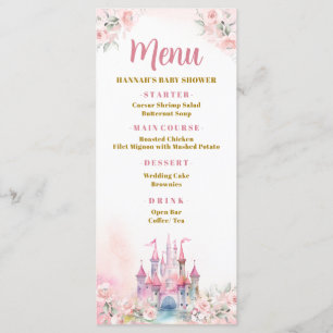 Meisje Prinses Koninklijk Kasteel vijfde verjaarda Menu