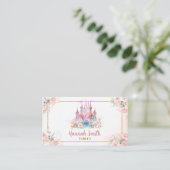 Meisje Prinses Koninklijk Kasteel vijfde verjaarda Plaatskaartje (Staand voorkant)