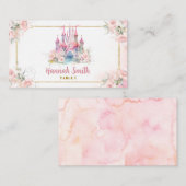 Meisje Prinses Koninklijk Kasteel vijfde verjaarda Plaatskaartje (Voorkant / Achterkant)