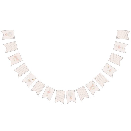 Meisje Prinses Sprookjesachtige Ballerina Verjaard Vlaggetjes (Alle)