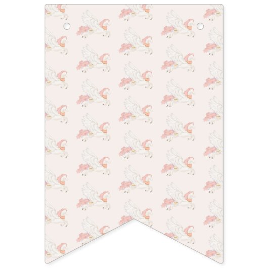 Meisje Prinses Sprookjesachtige Ballerina Verjaard Vlaggetjes (Tweede vlag)