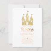 Meisje Prinses Verjaardag | Themafeestje Kaart (Voorkant)