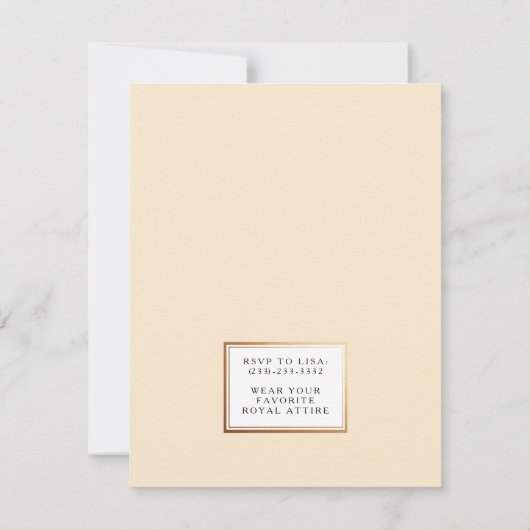 Meisje Prinses Verjaardag | Themafeestje Kaart (Achterkant)