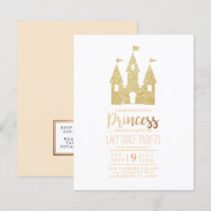 Meisje Prinses Verjaardag   Themafeestje Kaart