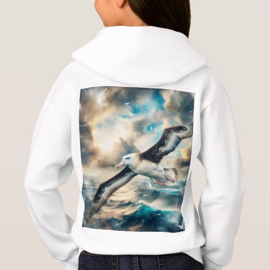 Meisje Pullover Hoodie Albatross Print (Achterkant)