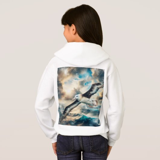 Meisje Pullover Hoodie Albatross Print (Achterkant volledig)