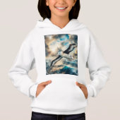 Meisje Pullover Hoodie Albatross Print (Voorkant)