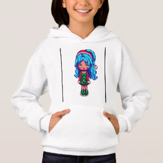 Meisje pullover Hoodie Blauw haar meisje