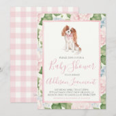 Meisje Puppy Dog Baby shower Kaart (Voorkant / Achterkant)