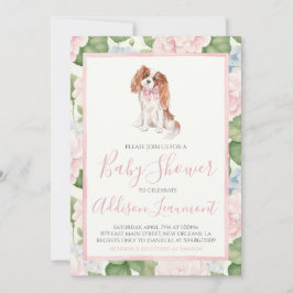 Meisje Puppy Dog Baby shower Kaart
