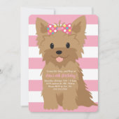 Meisje Puppy Verjaardagsfeest II Kaart (Voorkant)