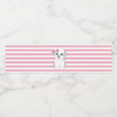 Meisje Puppy Verjaardagsfeestje Waterfles Label Waterfles Etiket (Enkel label)