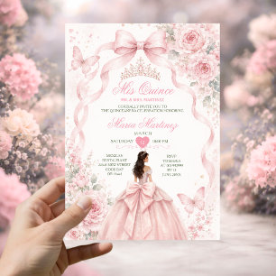 Meisje Quinceañera Roze Roze 15 Jaar Prinses Jurk Kaart