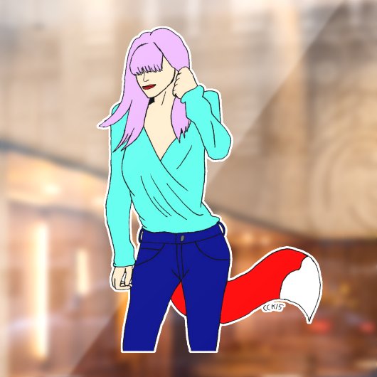 meisje raamsticker (Vel 2)