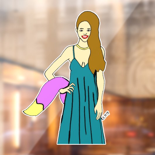 meisje raamsticker (Vel 2)