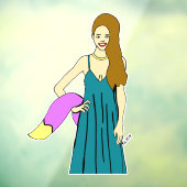 meisje raamsticker (Vel 3)