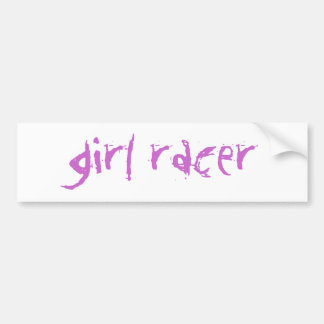 meisje racer bumpersticker