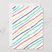 Meisje Rainbow Sleepover Slumber Party Verjaardag Kaart (Achterkant)