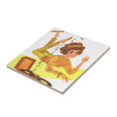 Meisje Record spellen van 60 Tegeltje (Zijkant)