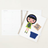 Meisje Recycling Pizza Box Fun Eco-vriendelijk Planner (Display)