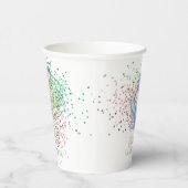 Meisje regenboog glitter magische eenhoorn verjaar papieren bekers (Rechts)