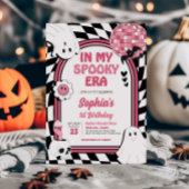 Meisje Retro Ghost Halloween Verjaardag Kaart