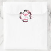 Meisje Retro Ghost Halloween Verjaardag Ronde Sticker (Tas)